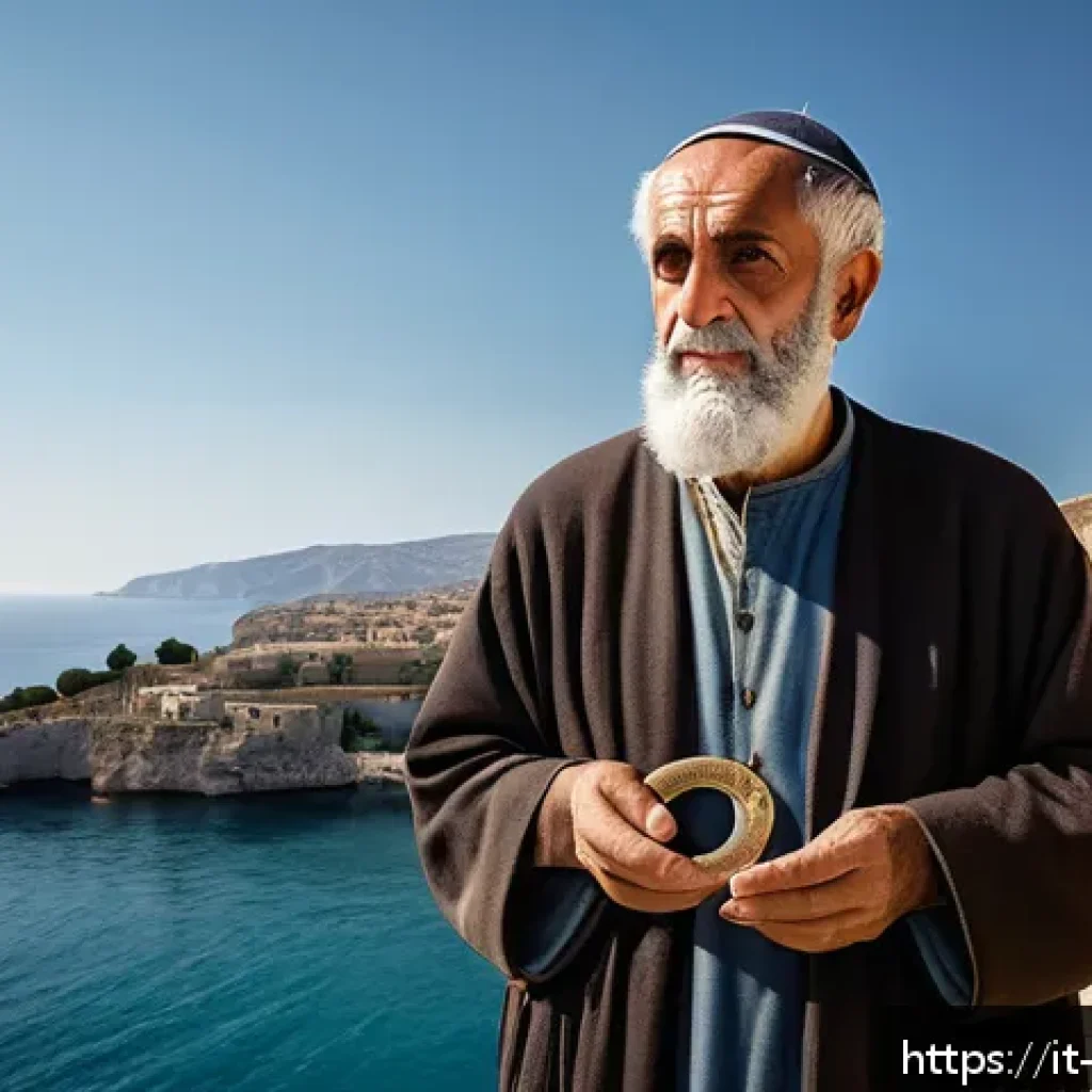성 베드로와 성 바오로의 비교 - A detailed portrait of Saint Peter as a humble Galilean fisherman dressed in simple ancient Jewish c...